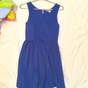 Royal blue bell skirt dress